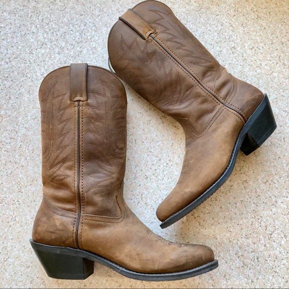 Durango Rustic Brown Leather Western Cowboy Boots - Picture 2 of 12